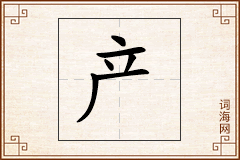 产怎么写