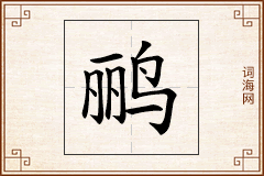 鹂怎么写