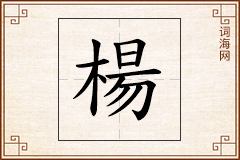 楊怎么写